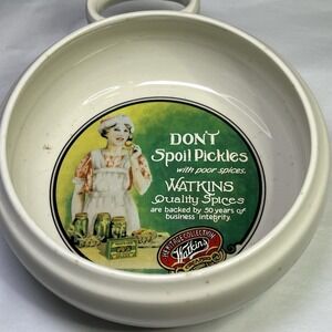Watkins Heritage  "Don't Spoil the Pickles" Soup Cereal Bowl First In Series